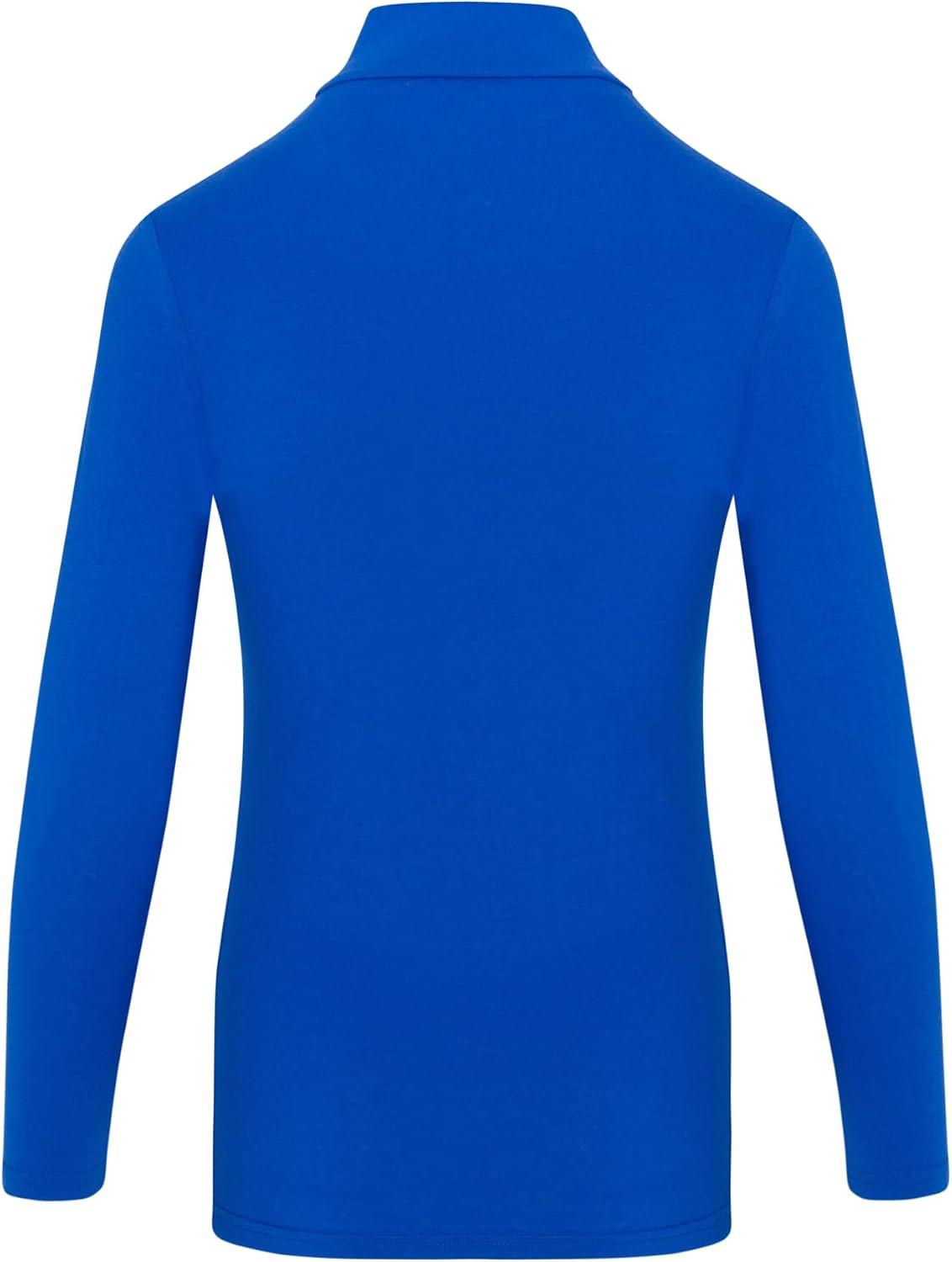 imageNatural Uniforms Womens Long Sleeve Mock TurtleNeck TShirt Under ScrubTrue Royal Blue