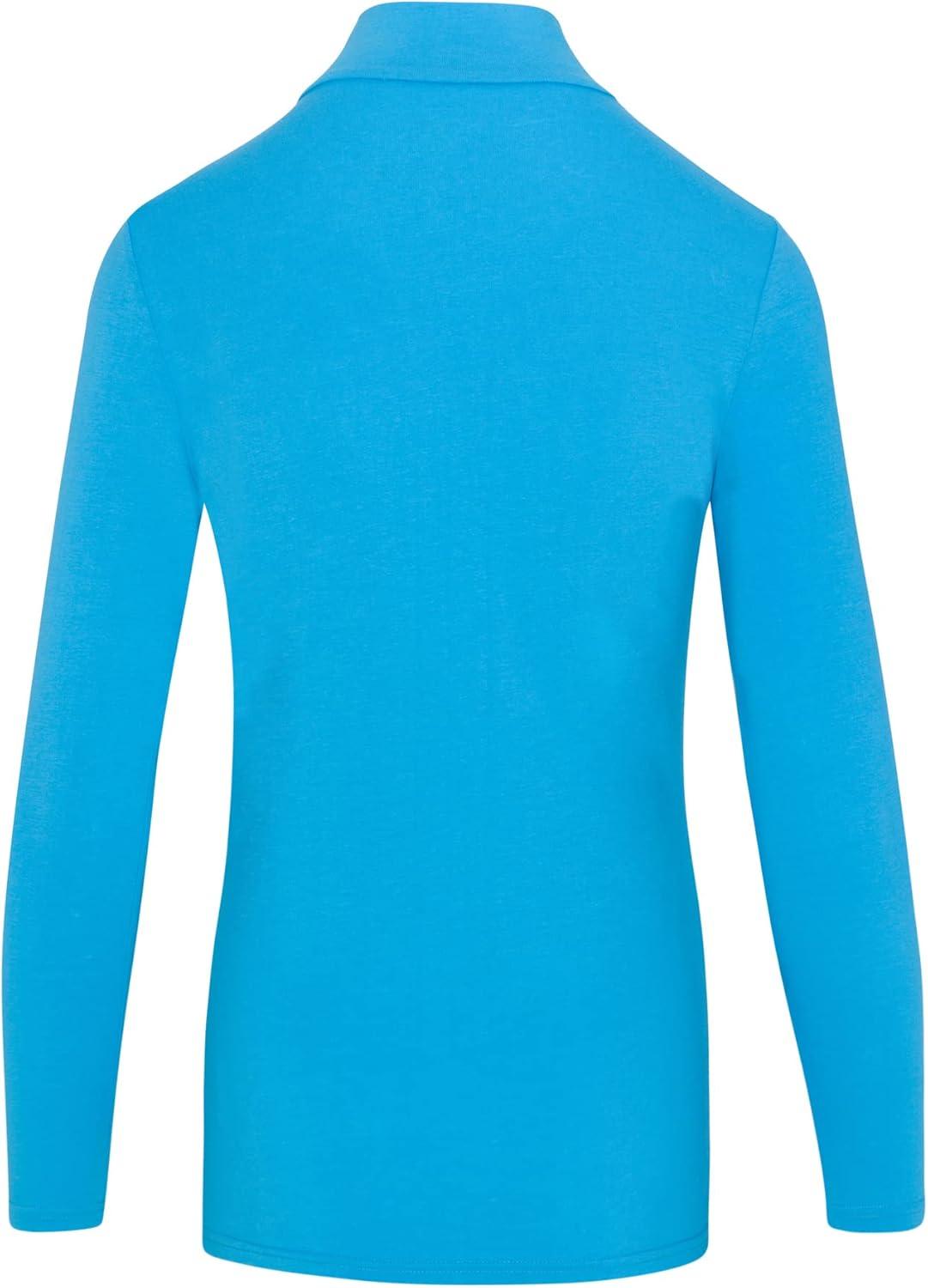 imageNatural Uniforms Womens Long Sleeve Mock TurtleNeck TShirt Under ScrubWater Blue