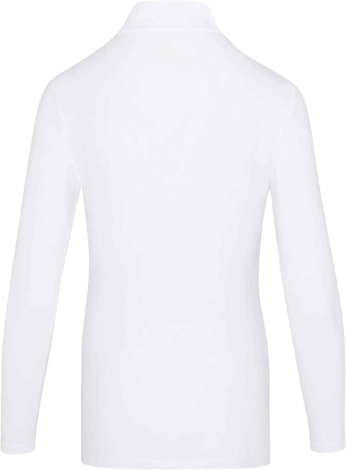 imageNatural Uniforms Womens Long Sleeve Mock TurtleNeck TShirt Under ScrubWhite