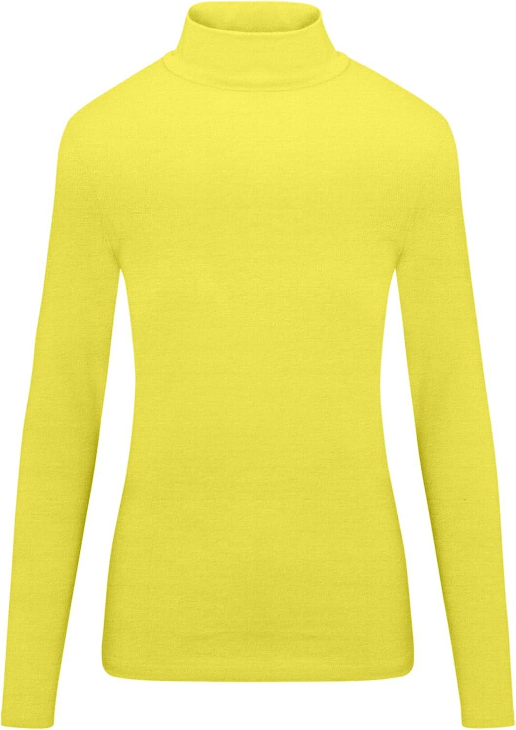 imageNatural Uniforms Womens Long Sleeve Mock TurtleNeck TShirt Under ScrubYellow