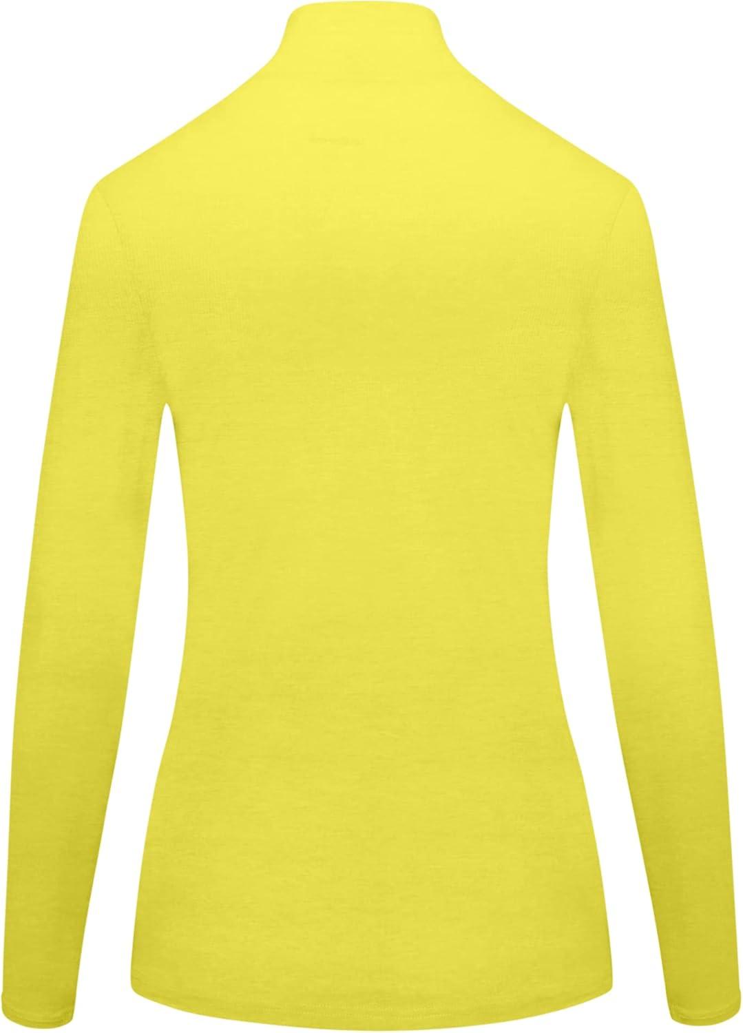 imageNatural Uniforms Womens Long Sleeve Mock TurtleNeck TShirt Under ScrubYellow