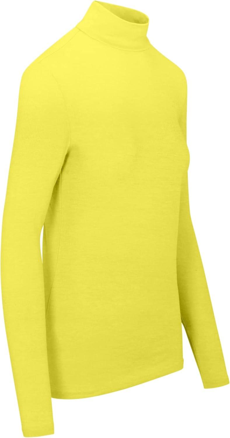 imageNatural Uniforms Womens Long Sleeve Mock TurtleNeck TShirt Under ScrubYellow