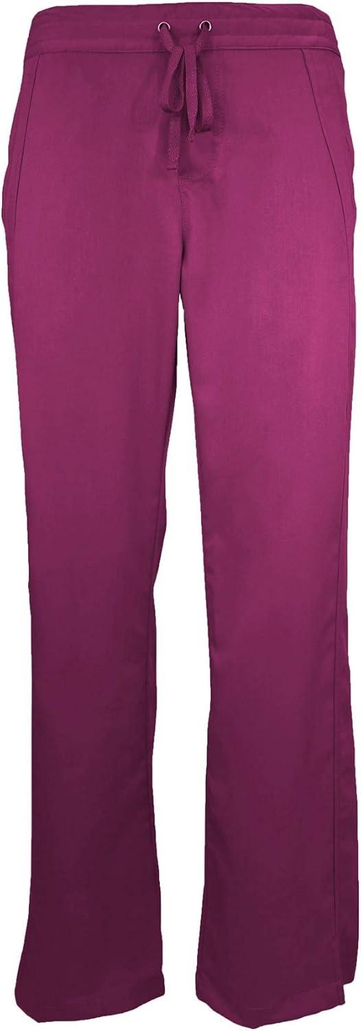 imageNatural Uniforms Womens Ultra Soft Modern Fit Mock Wrap Work Uniform Top and Pant Set 82019200Burgundy