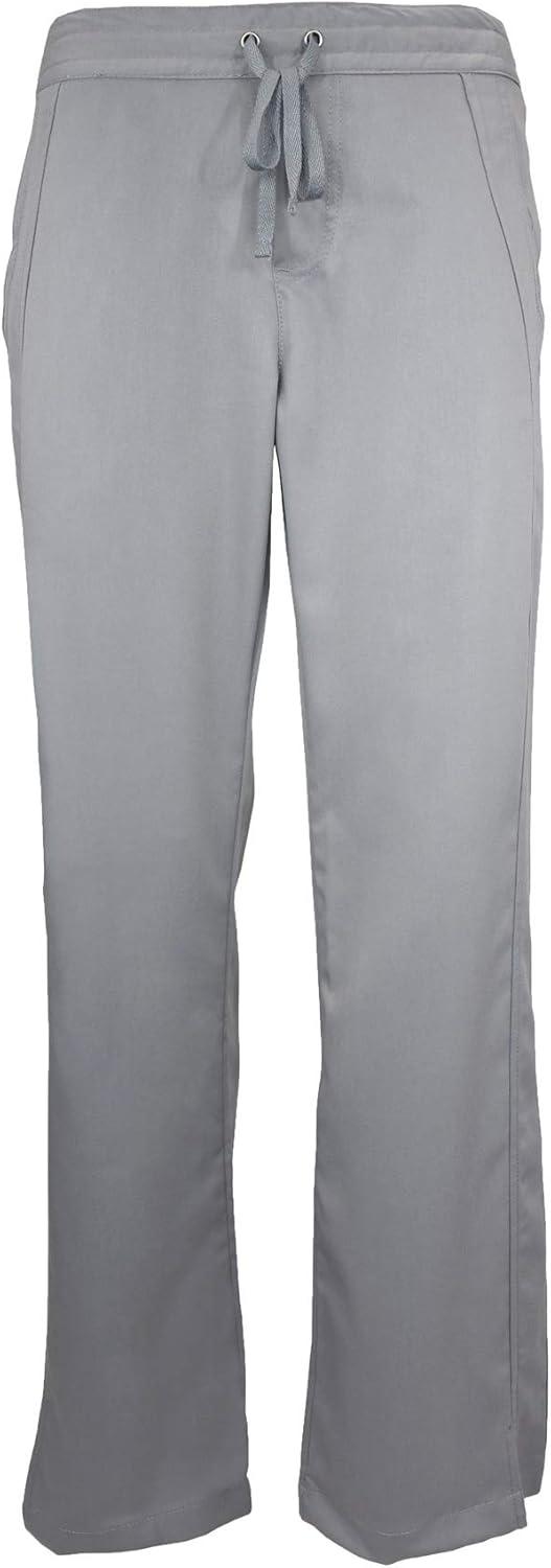 imageNatural Uniforms Womens Ultra Soft Modern Fit Mock Wrap Work Uniform Top and Pant Set 82019200Grey
