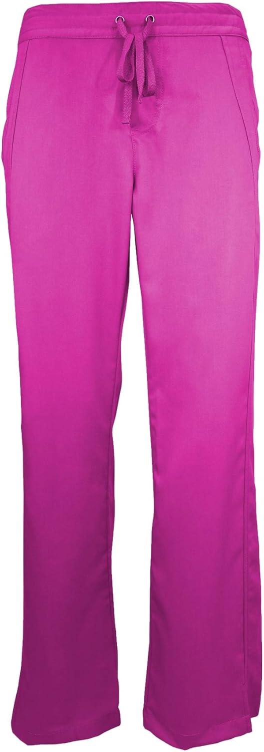 imageNatural Uniforms Womens Ultra Soft Modern Fit Mock Wrap Work Uniform Top and Pant Set 82019200Hot Pink