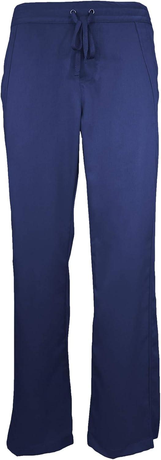 imageNatural Uniforms Womens Ultra Soft Modern Fit Mock Wrap Work Uniform Top and Pant Set 82019200True Navy Blue