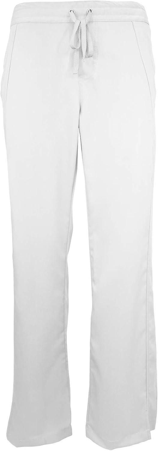 imageNatural Uniforms Womens Ultra Soft Modern Fit Mock Wrap Work Uniform Top and Pant Set 82019200White