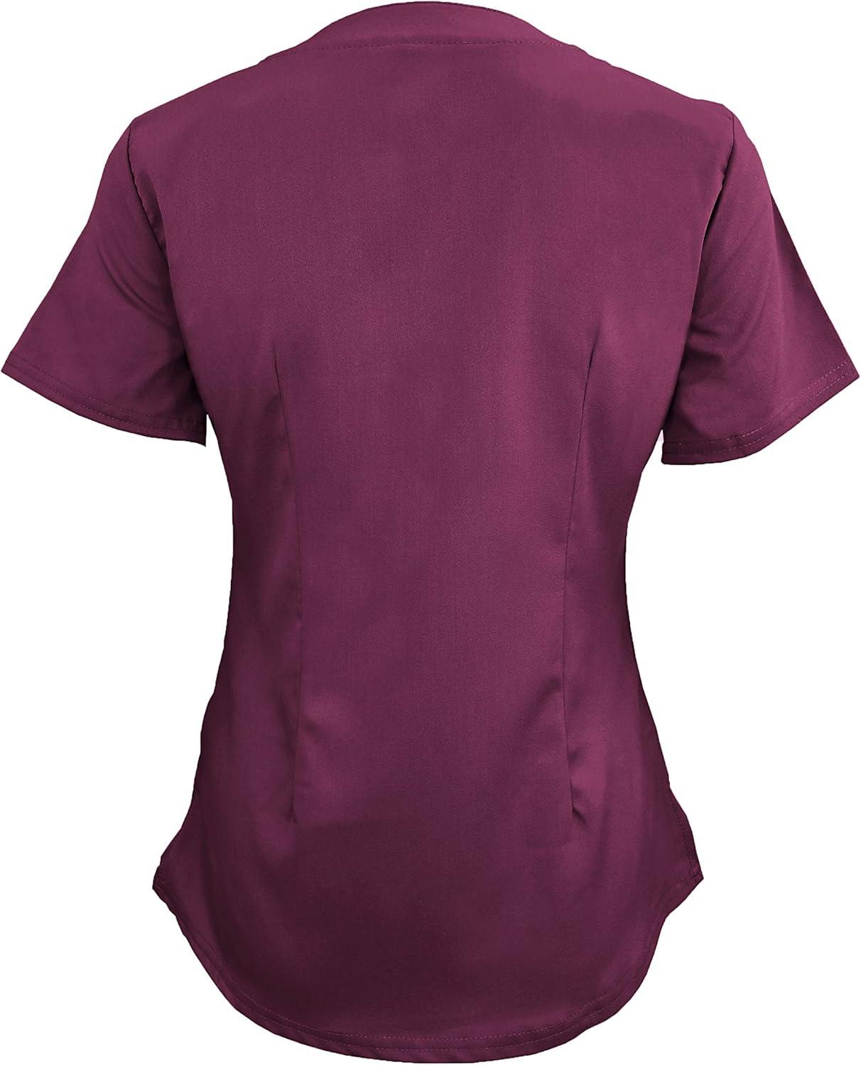 imageNatural Uniforms Womens Ultra Soft Stretch DropNeck Scrub Top 8200Burgundy