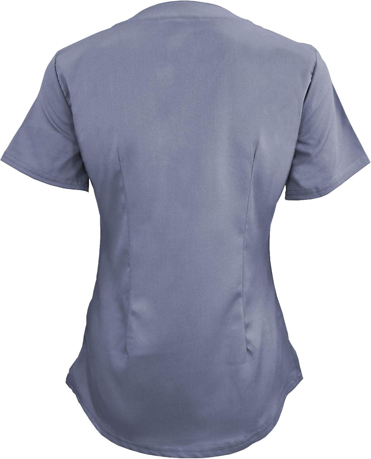 imageNatural Uniforms Womens Ultra Soft Stretch DropNeck Scrub Top 8200Charcoal