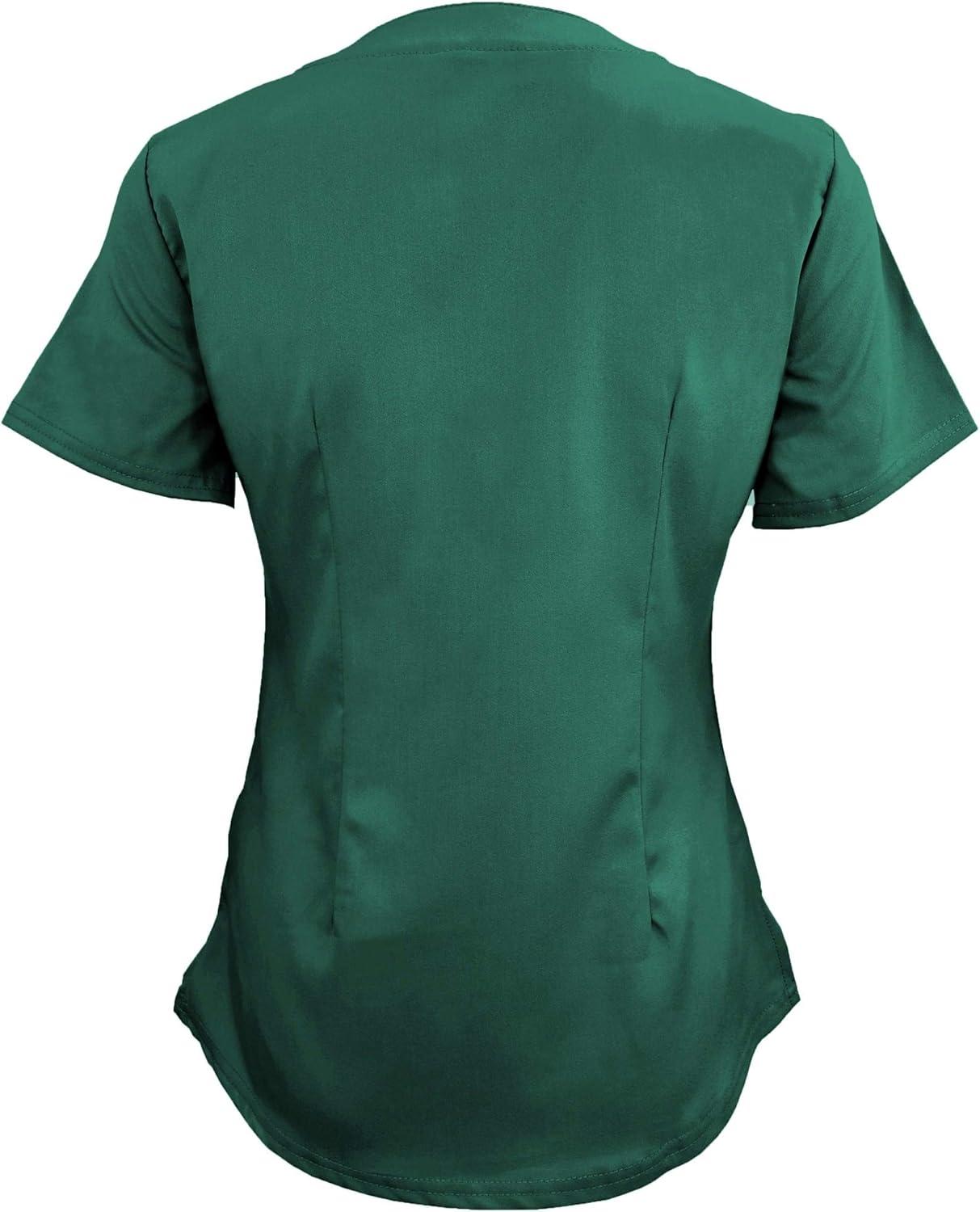 imageNatural Uniforms Womens Ultra Soft Stretch DropNeck Scrub Top 8200True Hunter Green