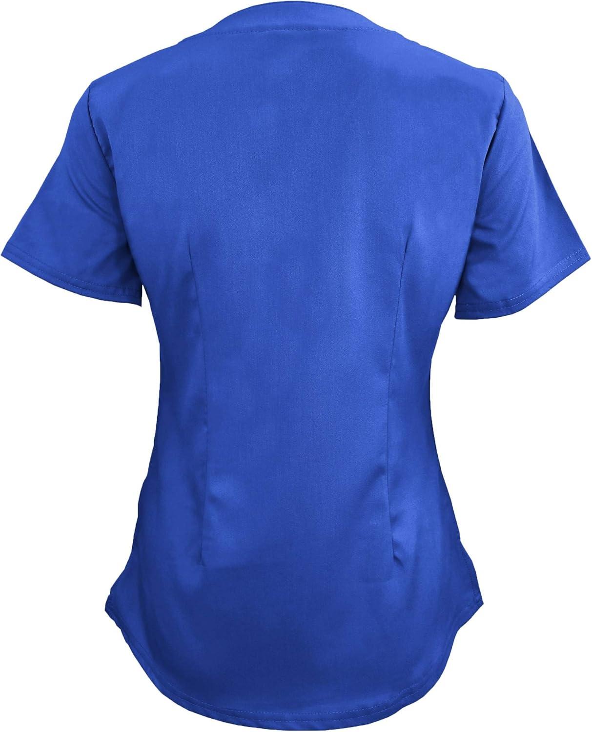 imageNatural Uniforms Womens Ultra Soft Stretch DropNeck Scrub Top 8200True Royal Blue