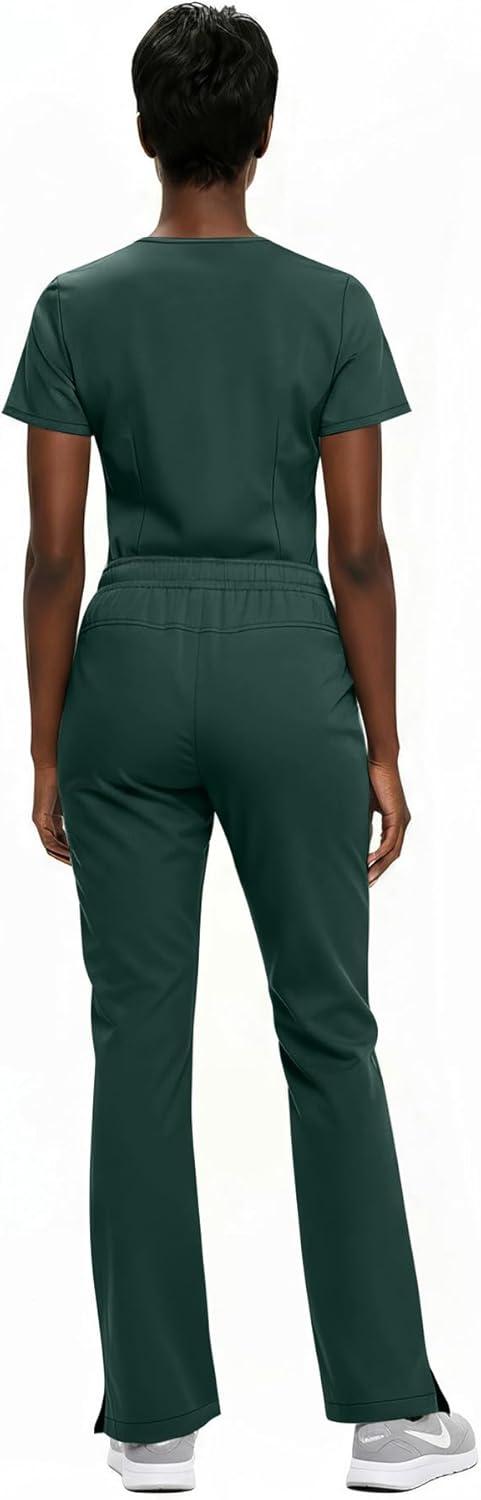 imageNatural Uniforms Womens Ultra Soft YNeck Scrub Set 82009200Hunter Green