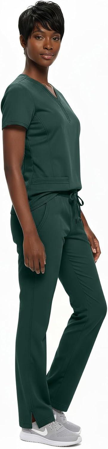 imageNatural Uniforms Womens Ultra Soft YNeck Scrub Set 82009200Hunter Green