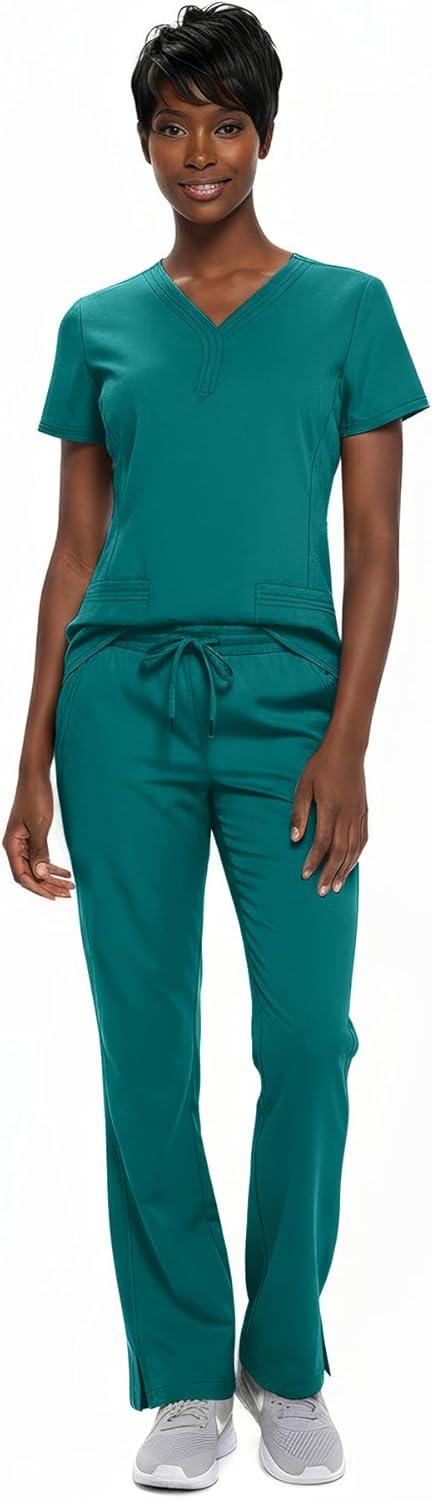 imageNatural Uniforms Womens Ultra Soft YNeck Scrub Set 82009200True Hunter Green