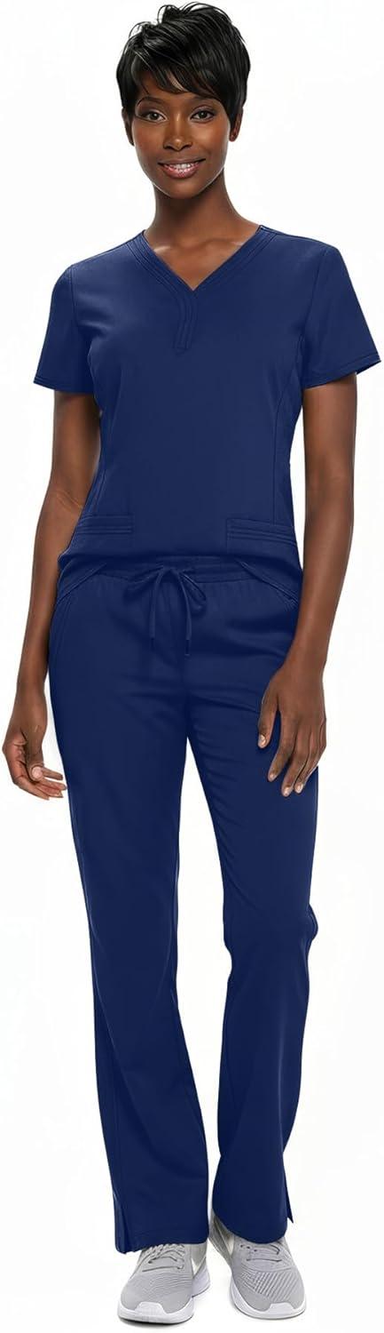 imageNatural Uniforms Womens Ultra Soft YNeck Scrub Set 82009200True Navy Blue