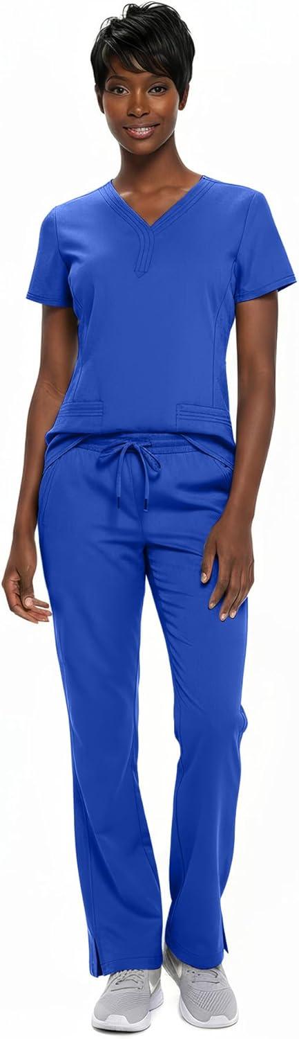 imageNatural Uniforms Womens Ultra Soft YNeck Scrub Set 82009200True Royal Blue