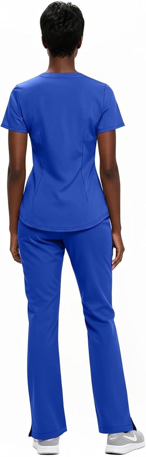 imageNatural Uniforms Womens Ultra Soft YNeck Scrub Set 82009200True Royal Blue