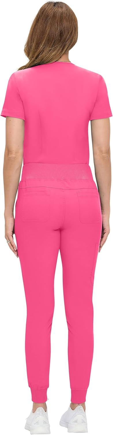 imageNatural Uniforms Womens UltraSoft Luxe Stretch Jogger Scrub Set with Regular and Petite SizesHot Pink
