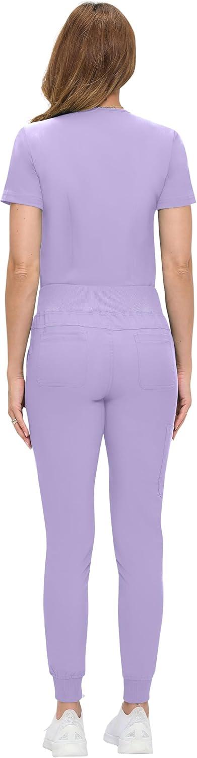 imageNatural Uniforms Womens UltraSoft Luxe Stretch Jogger Scrub Set with Regular and Petite SizesLavender