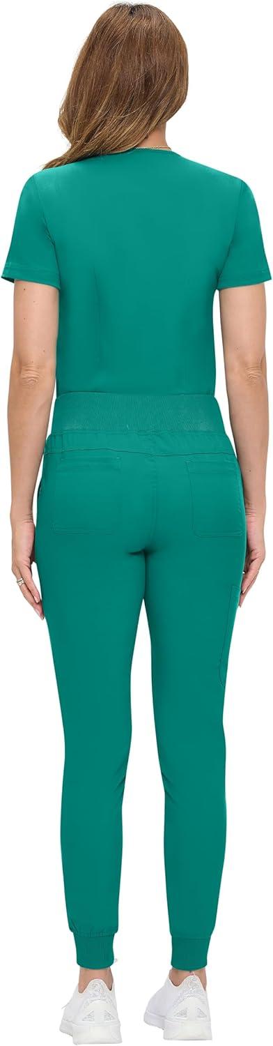 imageNatural Uniforms Womens UltraSoft Luxe Stretch Jogger Scrub Set with Regular and Petite SizesTrue Hunter Green