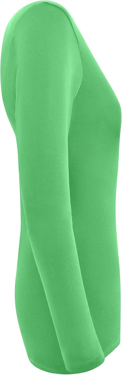 imageNatural Uniforms Womens Under Scrub Tee VNeck Long Sleeve TShirt3PackLight Green