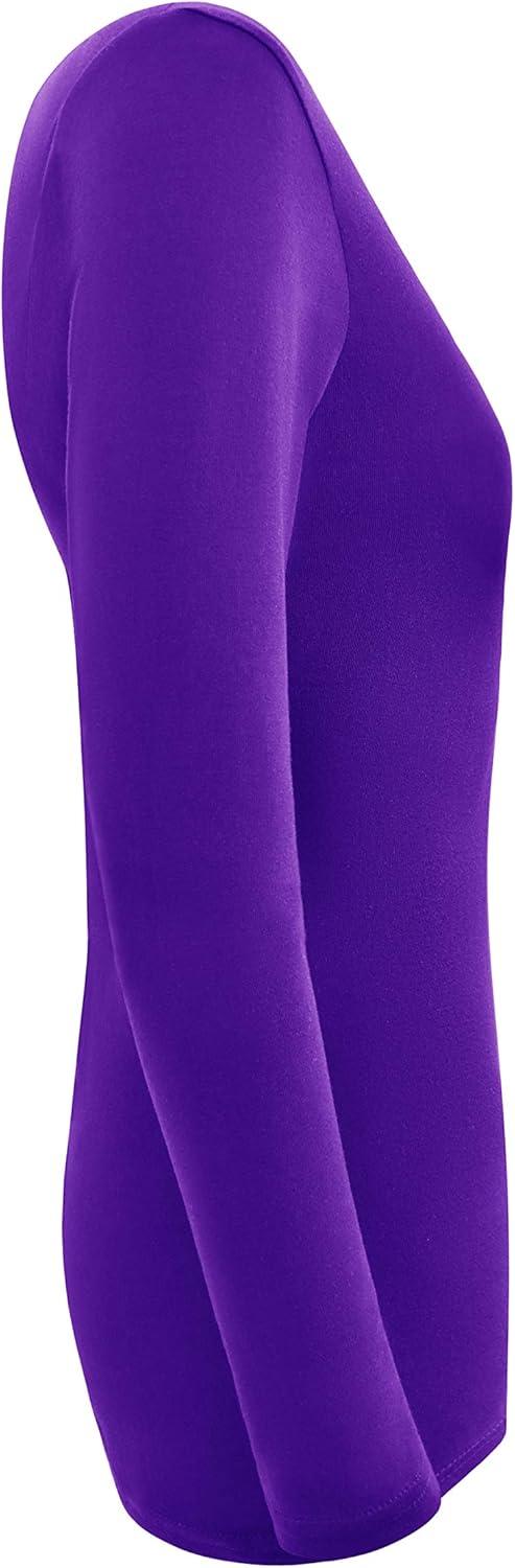 imageNatural Uniforms Womens Under Scrub Tee VNeck Long Sleeve TShirt3PackPurple