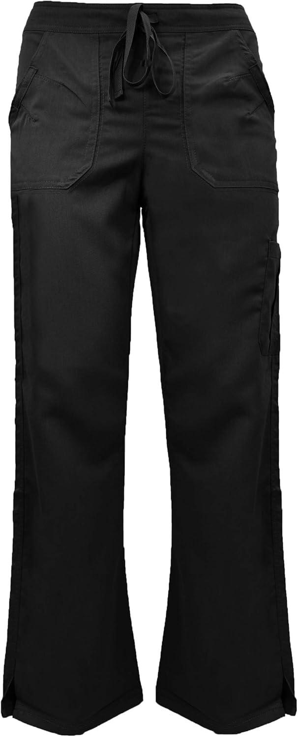 imageSoft Premium Mock Wrap Professional WorkWear Women Top and Pant Set 81159118Black