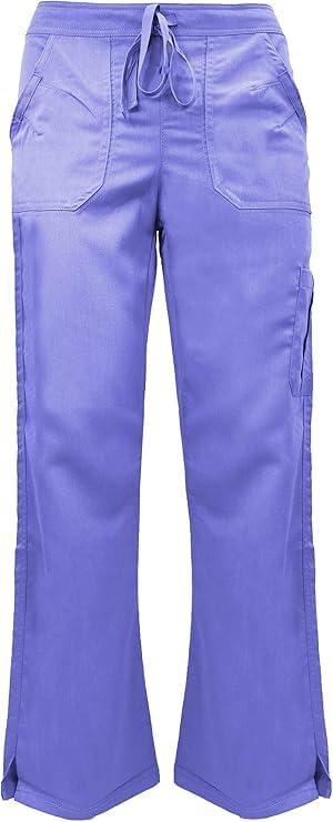 imageSoft Premium Mock Wrap Professional WorkWear Women Top and Pant Set 81159118Ceil Blue