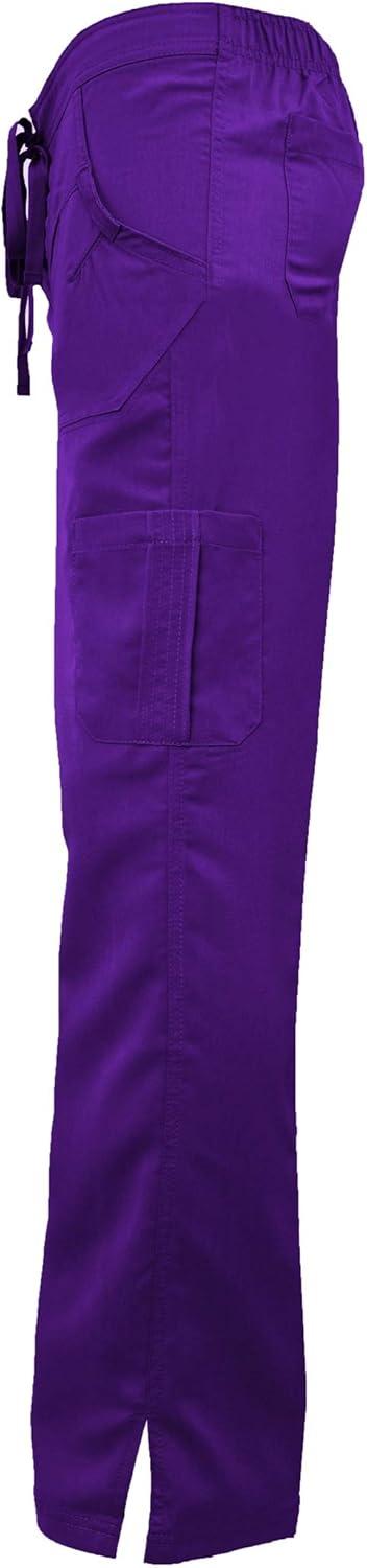 imageSoft Premium Mock Wrap Professional WorkWear Women Top and Pant Set 81159118Purple
