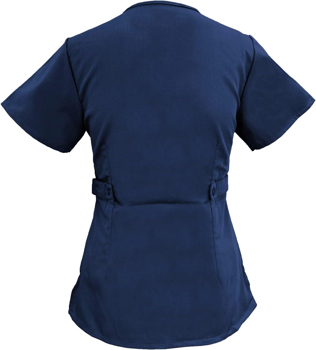 imageSoft Premium Mock Wrap Professional WorkWear Women Top and Pant Set 81159118True Navy Blue