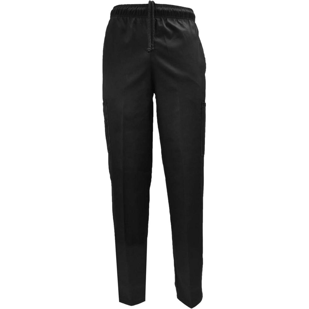 imageNatural Uniforms Classic 6 Pocket Black Chef Pants with MultiPack Quantities Available1