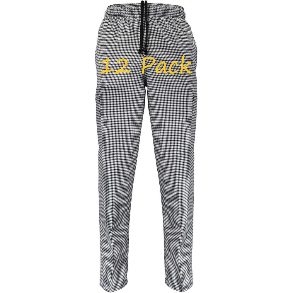 imageNatural Uniforms Classic Houndstooth Chef Pants with MultiPack QTYS Available12
