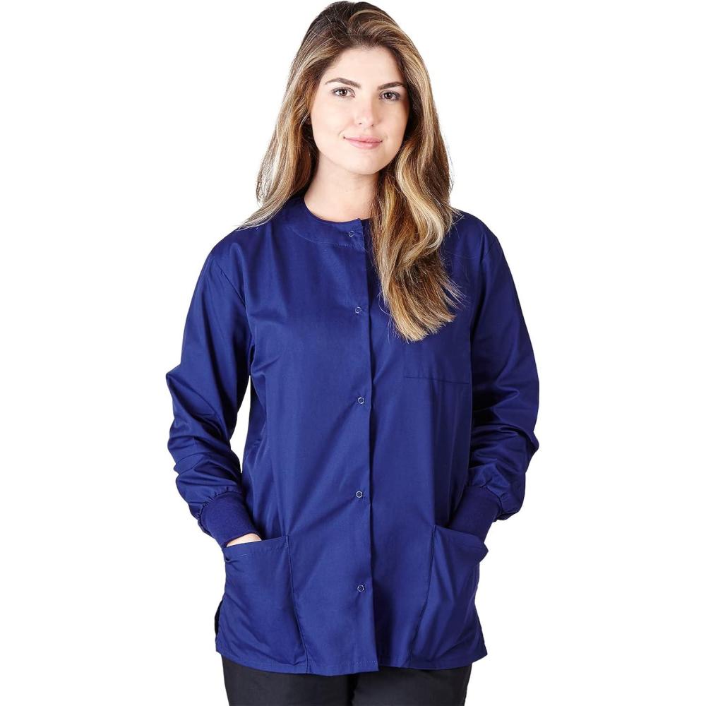 imageNatural Uniforms Warm Up Scrub JacketNavy Blue