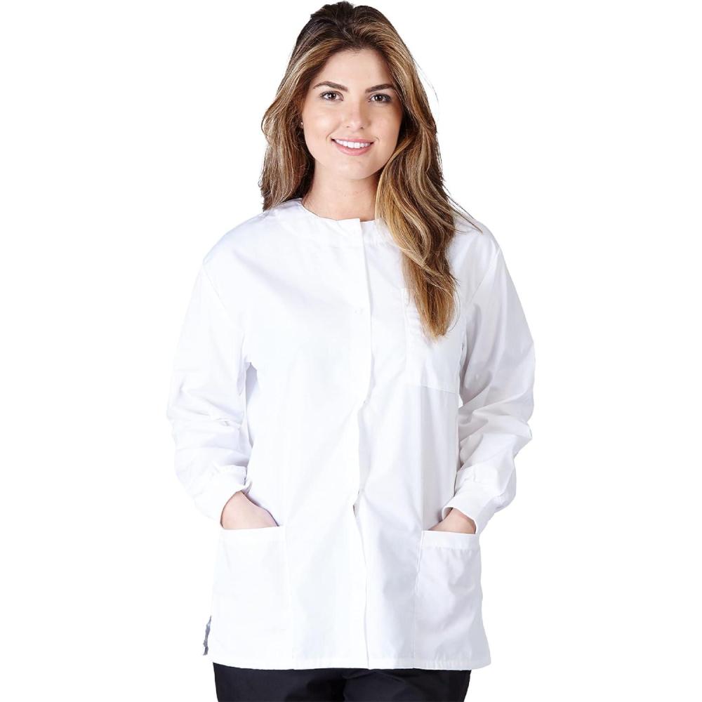 imageNatural Uniforms Warm Up Scrub JacketWhite