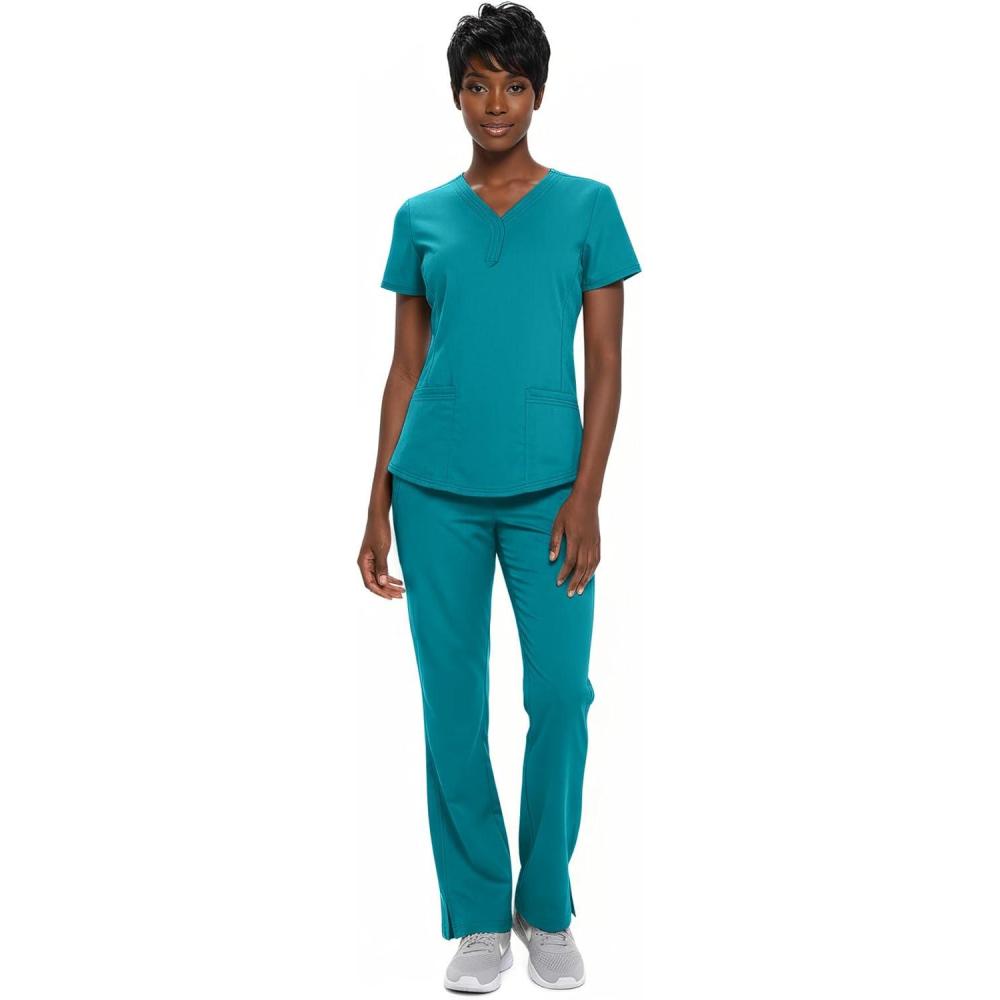 imageNatural Uniforms Womens Ultra Soft YNeck Scrub Set 82009200Teal