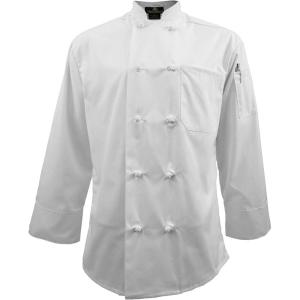 Natural Uniforms Chef Coat with Knot Buttons-Multi Pack Quantities-White(1)