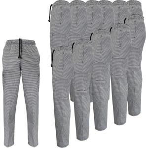 Natural Uniforms Multi-Pack Men’s Classic Houndstooth Chef Pants (12, 5X-Large)