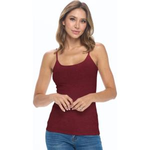 Natural Uniforms Women’s Camisole Tank Top-Breathable Cotton Stretch(Burgundy)