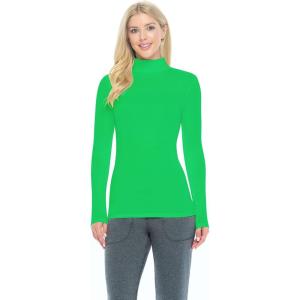 Natural Uniforms Women’s Long Sleeve Mock Turtle-Neck T-Shirt Under Scrub(Green)