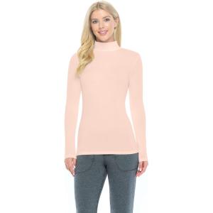 Natural Uniforms Women’s Long Sleeve Mock Turtle-Neck T-Shirt Under Scrub(Nude)