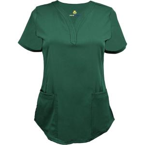 Natural Uniforms Women’s Ultra Soft Stretch Drop-Neck Scrub Top 8200(Hunter Green)