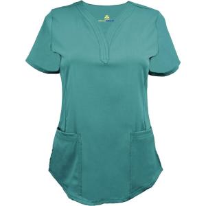 Natural Uniforms Women’s Ultra Soft Stretch Drop-Neck Scrub Top 8200(Teal)
