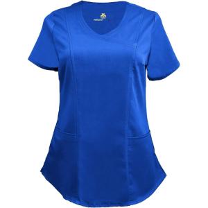 Natural Uniforms Women’s Ultra Soft Stretch Mock Wrap Scrub Top 8201(True Royal Blue)