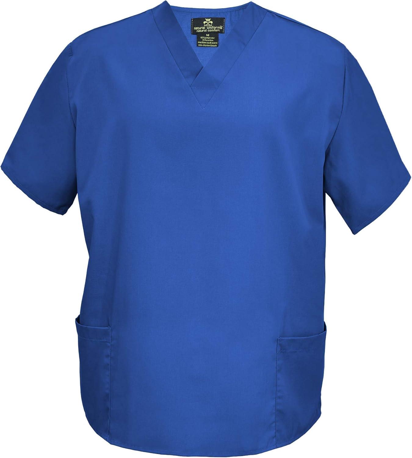 imageMampM Scrubs Mens Scrub Set Medical Scrub Tops and Pants XSmall Dark Royal Blue