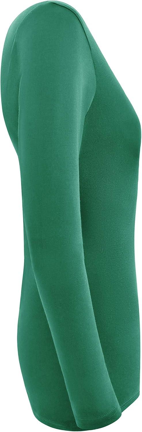 imageMampM Scrubs Womens Long Sleeve Under Scrub Stretch VNeck TShirt Scrub TopTrue Hunter Green