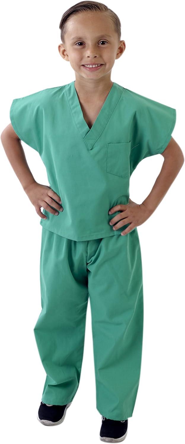 imageNatural Uniforms Childrens Scrub SetSoft TouchRole Play Costume Set Surgical Green 810