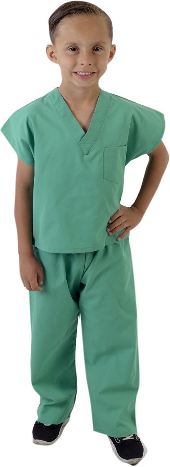 imageNatural Uniforms Childrens Scrub SetSoft TouchRole Play Costume Set Surgical Green 810