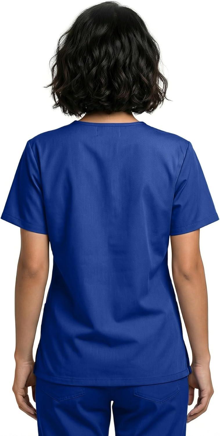imageNatural Uniforms Classic Unisex 3 Pocket Scrub Top CHK101True Navy Blue
