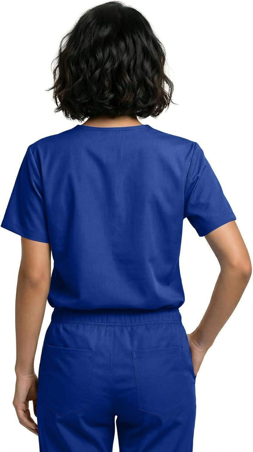 imageNatural Uniforms Classic Unisex 3 Pocket Scrub Top CHK101True Navy Blue