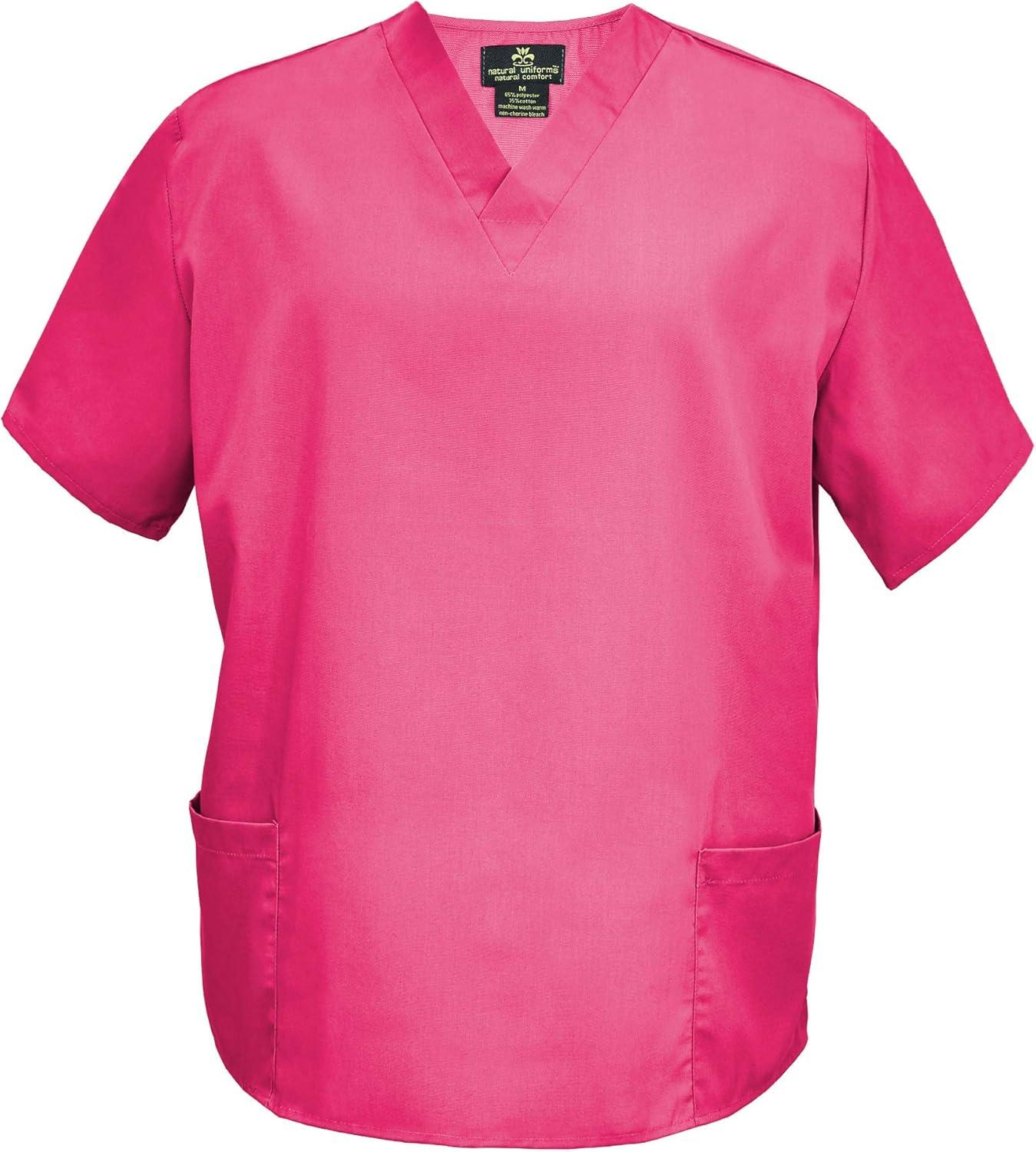 imageNatural Uniforms Comfortable Fit Mens Workwear Uniform 8 Pocket Top and Pant SetHot Pink